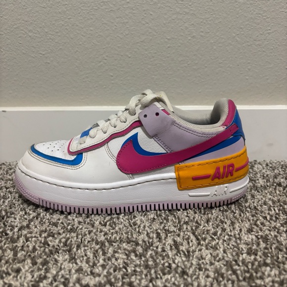 Nike Air Force 1 Low Shadow Women's Shoes, White/Multi Size 6 HF5064-100 - Picture 1 of 10